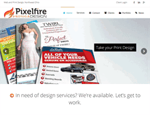Tablet Screenshot of pixelfiredesign.com